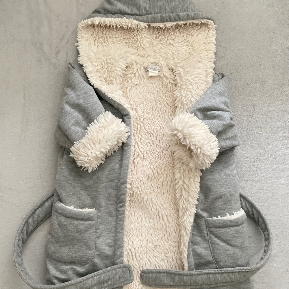 Restoration Hardware LUXE Sherpa Toddler Robe 3T-4T